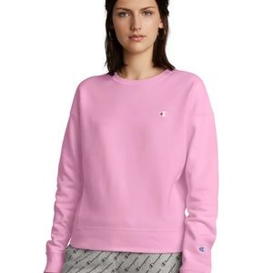 CHAMPION reverse weave pink crew neck